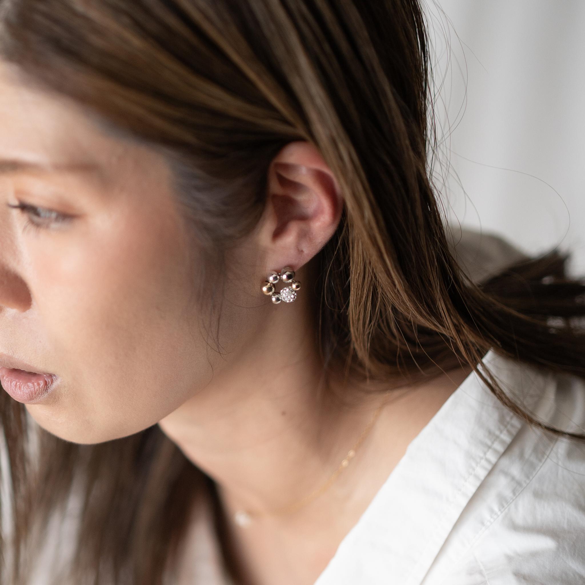 Creema限定新春福袋2026(梅)クリスタルガラスのパヴェがキラリ☆の耳飾りとお楽しみの耳飾り2つのセット | 6枚目